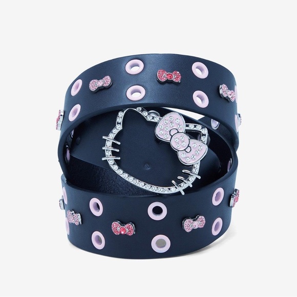 New Womens Sanrio Hello Kitty Bow Bling Belt - Picture 13 of 13